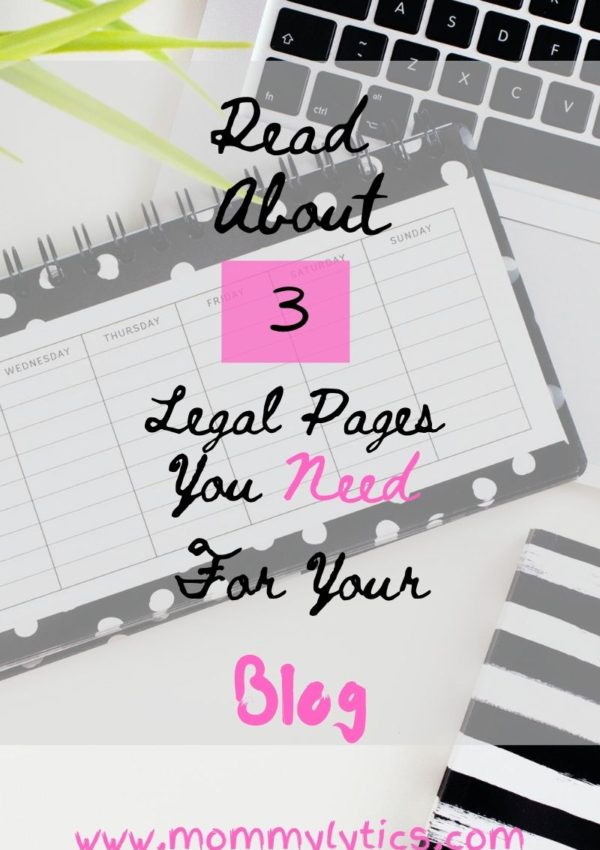 Read About Three Legal Page You Need For Your Blog