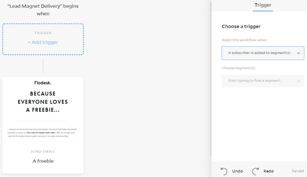 Creating a trigger in Flodesk